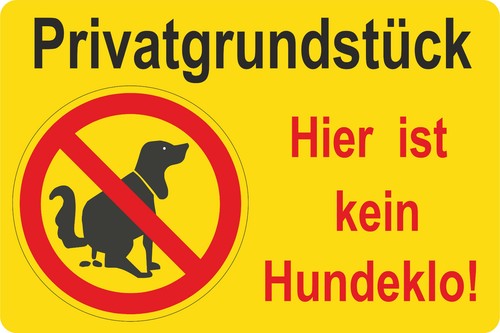 Kein hundeklo schild - kein,