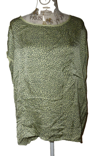 Animal print bluse - animal, satin