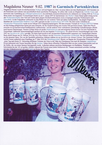 Autograph magdalena neuner - autograph,