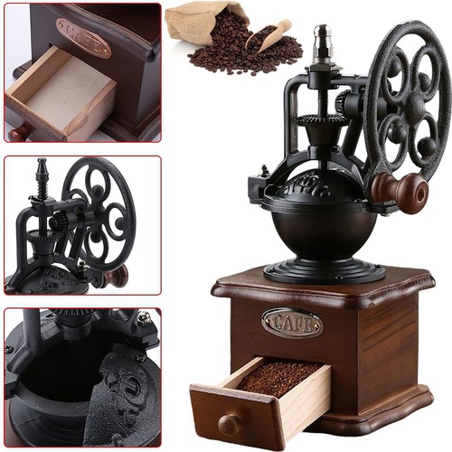 Holz kaffeemühle vintage - kaffeemühle,