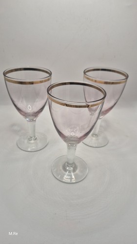 Vintage rosa weingläser - 3,