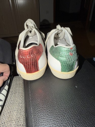 Gucci ace low white - green, red