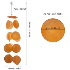 Capiz muschel orangegirlande - capiz,