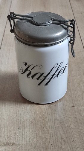 Antike kaffeedose weißes - kaffeedose,,