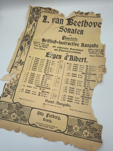 Antike noten beethoven sonaten - antike,