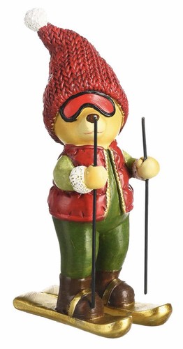 Süße dekofigur bär auf - bÄr, ski