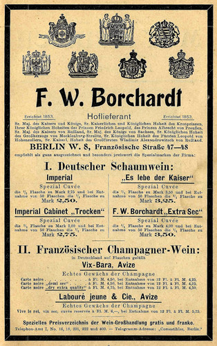 Werbung reklame 1906 weine - 1906:,