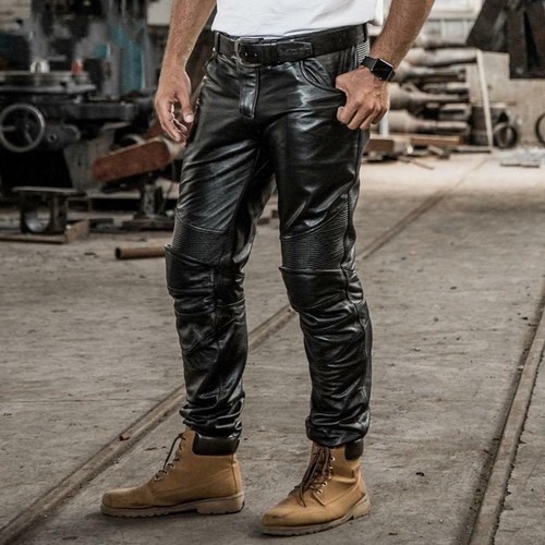 Herren slim fit echtlederhose - herren,