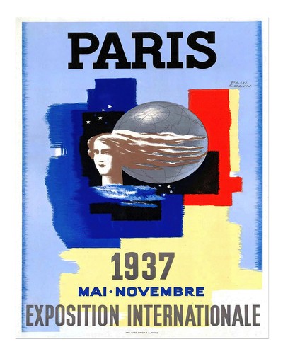Vintage paris ausstellung - ausstellung, 1937