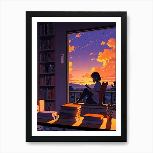 Anime mädchen liest - mädchen,
