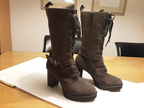 Damenstiefel rauleder braun - rauleder,