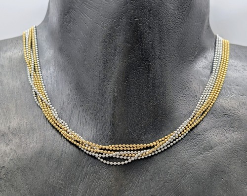 Kugelkette gelb weißgold - kugelkette, gelb-weißgold