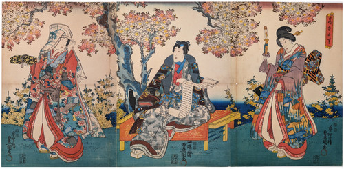 Kunisada flowers in full - •,