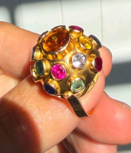Karat gold sputnik ring - 18,