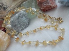 Citrin-Kette, 10x6mm flache