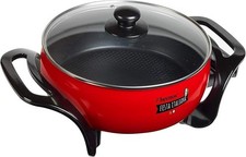 Elektrische Partypfanne XL Multifunktions Kochpfanne Rot 1500W - Bestron APP800