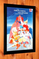 1998 Breath of Fire III 3 PlayStation Vintage Mini Promo Poster / Werbeseite gerahmt