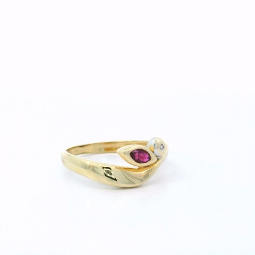 Damenring goldring mit rubin - goldring,