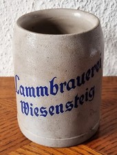 Toller alter 0,5 L. Steingut Bierkrug - Lammbrauerei Wiesensteig um 1920/30