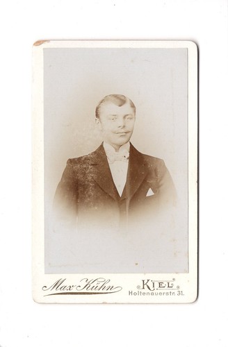 Cdv foto herrenportrait kiel - -,