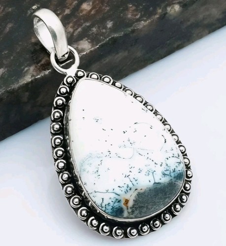 Dendriten opal ethno anhänger - dendriten,