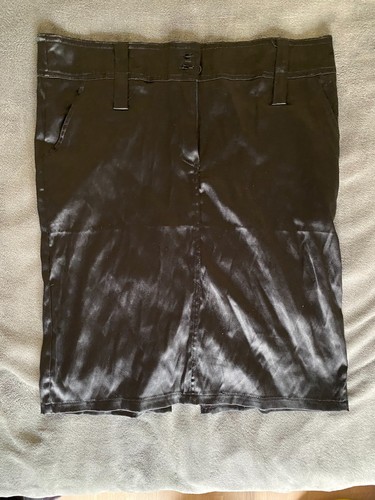 Satin rock schwarz glänzend - satin,