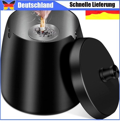 Edelstahl aschenbecher mit - edelstahl,