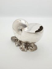 Traumhafter antiker viktorianischer versilberter Nautilus Löffel Stövchen - um 1880