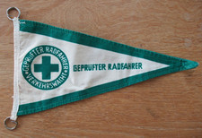 Original alter Fahrrad Wimpel / Fähnchen Geprüfter Radfahrer Verkehrswacht