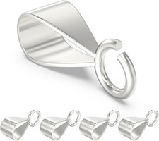 5 Stück 925 Sterling Silber Schiebe-Anhängerverschluss für Halskette, Ösen für d