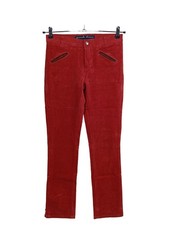 PAMELA HENSON Cordhose Damen Hose Gr. DE 36 rot Casual-Look