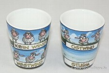 Hösti Eierbecher Wissensdurst Porzellan Maritim maritimes Motiv - 2er Set