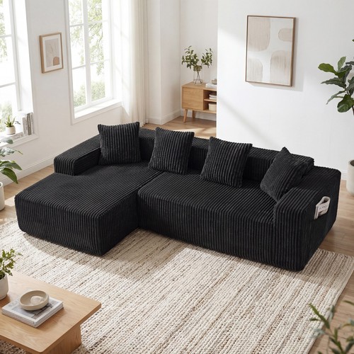 Corduroy ecksofa sofa form - ecksofa, l-form