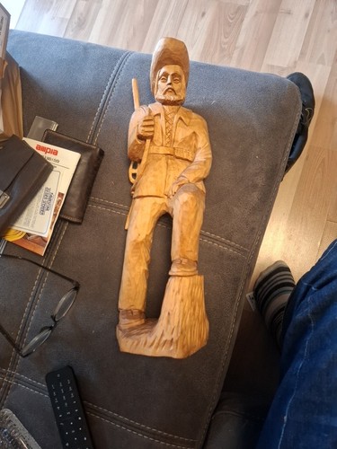 Holzfigur jäger wanderer - jäger,