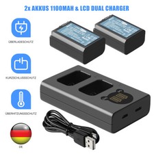2x NP-FW50 Akku + LCD Ladegerät Für Sony Alpha A3000 A5000 A6500 SLT-A33 A35 A37
