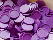 5 - 5.000 Einkaufswagenchips, Wertmarken, Pfandmarken, lila