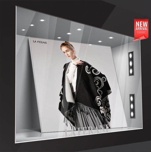 Poncho schwarz grau - poncho,