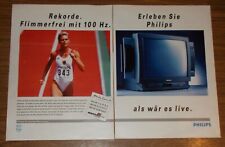 Seltene Werbung vintage PHILIPS MATCHLINE Fernseher - Katrin Krabbe Olympia 1992