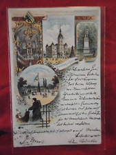 Ak Leipzig  Wappen Passepartout Litho Marke  1897  A 2  selten !