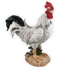 Deko Hahn Figur 47 cm Weiß