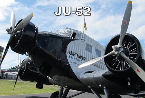 Blechschild flugzeug 52 - blechschild, ju
