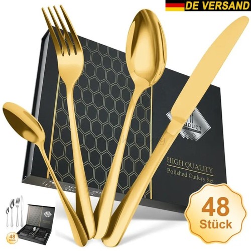 Teilig edelstahl besteckset - 48,