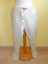 Jeanshose beige Vintagelook ONE Love Gr XL neu