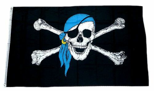 Fahne flagge pirat blaues - /,