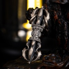 L29 Anhänger Vajra tibetisch buddhistisch Sterling Silber 925