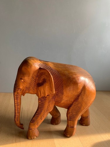 Teakholz elefant - teakholz,