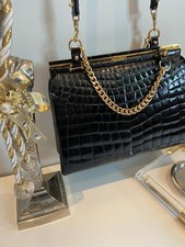 Krokodilleder Tasche aus Glanz