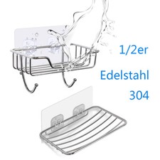 Seifenhalter Seifenschale Schwammhalter Seifenkorb ohne Bohren Edelstahl Haken