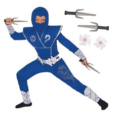 Blaues Ninja Kostüm +