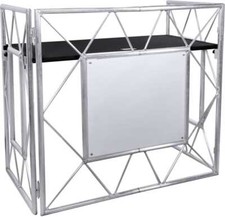 Accu-Stand Pro Event TBL2 DJ Tisch Silber Booth Konsole Pult Stand Klappbar